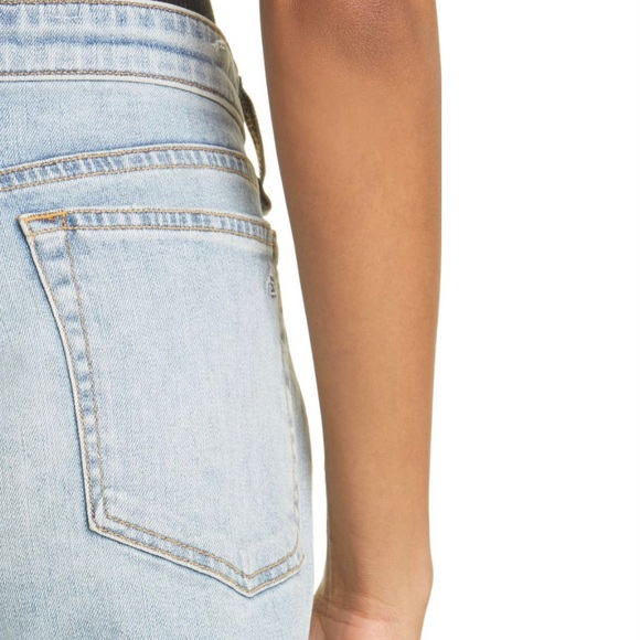 Rag & Bone Stella Dre High Waisted Light Wash Cut Off Denim Jean Shorts Size 32 - Picture 7 of 15